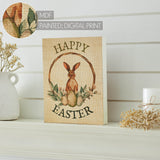 Happy Easter Bunny & Eggs In Wreath Wall Sign-Lange General Store