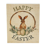 Happy Easter Bunny & Eggs In Wreath Wall Sign-Lange General Store