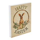 Happy Easter Bunny & Eggs In Wreath Wall Sign-Lange General Store