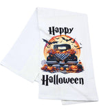 Happy Halloween Truck Flour Sack Towel-Lange General Store