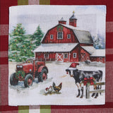 Happy Holidays At The Farm Dishtowel-Lange General Store