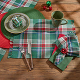 Hard Candy Plaid Cotton Cloth Napkins Set of 4