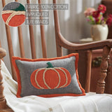 Harvest Blessings Applique Pumpkin Pillow-Lange General Store