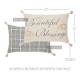 Harvest Blessings Bountiful Blessings Woven Pillow-Lange General Store