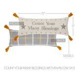 Harvest Blessings Count Your Many Blessings Woven Pillow-Lange General Store