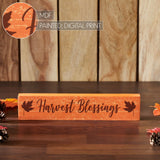 Harvest Blessings Fall Leaves Sign-Lange General Store