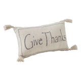 Harvest Blessings Give Thanks Woven Pillow-Lange General Store