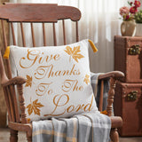 Harvest Blessings Give Thanks to the Lord Woven Pillow-Lange General Store