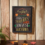 Harvest Blessings Phrases Black Border Wall Sign-Lange General Store