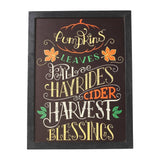 Harvest Blessings Phrases Black Border Wall Sign-Lange General Store