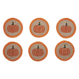 Harvest Blessings Pumpkin Braided Coasters-Lange General Store