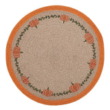 Harvest Blessings Pumpkin Braided Trivet 14"-Lange General Store