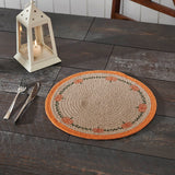 Harvest Blessings Pumpkin Braided Trivet 14"-Lange General Store