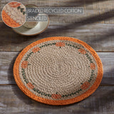Harvest Blessings Pumpkin Braided Trivet 12"-Lange General Store