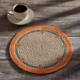 Harvest Blessings Pumpkin Braided Trivet 12"-Lange General Store