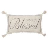 Harvest Blessings Simply Blessed Woven Pillow-Lange General Store