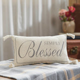 Harvest Blessings Simply Blessed Woven Pillow-Lange General Store