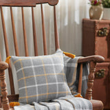 Harvest Blessings Woven Plaid Pillow 12x12-Lange General Store