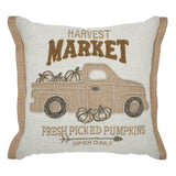 Harvest Market Fresh Picked Pumpkin Truck Pillow-Lange General Store