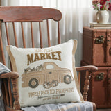 Harvest Market Fresh Picked Pumpkin Truck Pillow-Lange General Store