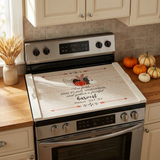 Psalm 107:37 Harvest Noodle Board in a fall kitchen