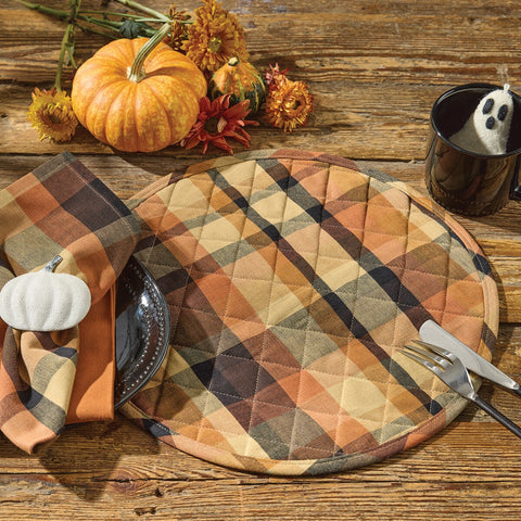 Harvest Plaid Quilted Placemats Set of 4-Lange General Store