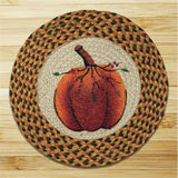 Harvest Pumpkin Braided Chair Pad-Lange General Store