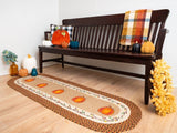 Harvest Pumpkin Braided Rug-Lange General Store