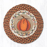 Harvest Pumpkin Round Braided Placemat-Lange General Store