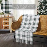 Harvy Green Plaid Woven Throw-Lange General Store