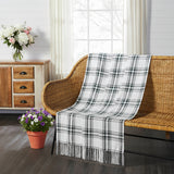 Harvy Green Plaid Woven Throw-Lange General Store