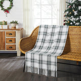 Harvy Green Plaid Woven Throw-Lange General Store