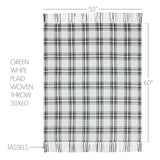 Harvy Green Plaid Woven Throw-Lange General Store