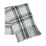 Harvy Green Plaid Woven Throw-Lange General Store
