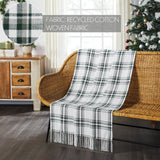 Harvy Green Plaid Woven Throw-Lange General Store