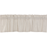 Hatteras Seersucker Blue Ticking Stripe Valance-Lange General Store