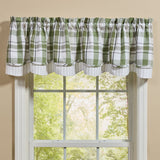Hayson Sage Plaid Layered Valance