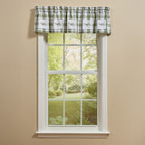 Hayson Sage Plaid Patch Valance
