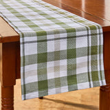 Hayson Sage Plaid Table Runners