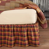 Heritage Farms Primitive Check Bed Skirt-Lange General Store