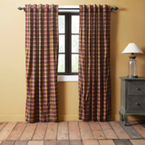 Heritage Farms Primitive Check Panel Curtains-Lange General Store