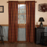 Heritage Farms Primitive Check Panel Curtains-Lange General Store