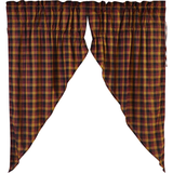 Heritage Farms Primitive Check Prairie Curtains-Lange General Store