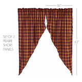 Heirloom Farm Primitive Check Prairie Curtains-Lange General Store