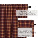 Heirloom Farm Primitive Check Prairie Curtains-Lange General Store