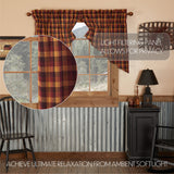 Heirloom Farm Primitive Check Prairie Swag Curtains