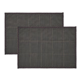 Heirloom Farm Primitive Check Quilted Placemats - Set of 2-Lange General Store