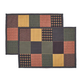 Heirloom Farm Primitive Check Quilted Placemats - Set of 2-Lange General Store