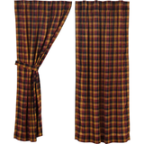 Heritage Farms Primitive Check Short Panel Curtains-Lange General Store