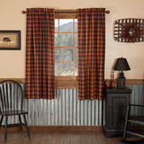 Heritage Farms Primitive Check Short Panel Curtains-Lange General Store